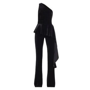 Women's Kincso Velvet Peplum Jumpsuit, Chiara Boni La Petite Robe